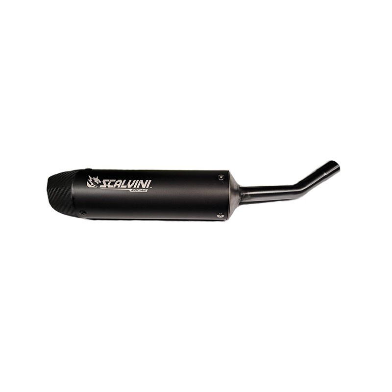 SCALVINI x FANTIC 86 2010-2025 black silencer with carbon look end cap