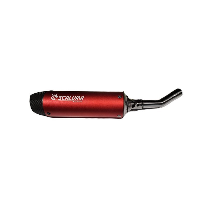 SCALVINI x FANTIC 86 2010-2025 red silencer with carbon look end cap