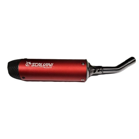 SCALVINI x FANTIC 86 2010-2025 red silencer with carbon look end cap