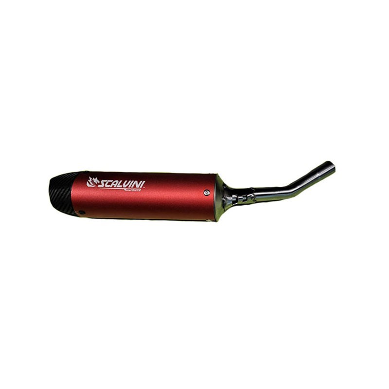 Silencer SCALVINI x BETA 86 RR 50cc 21-24 red with carbon look end cap