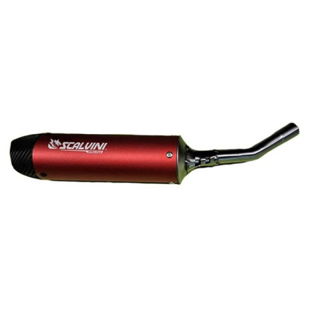 Silencer SCALVINI x BETA 86 RR 50cc 21-24 red with carbon look end cap