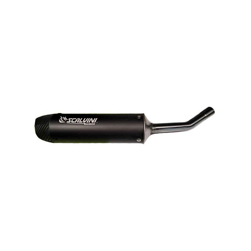 SCALVINI x BETA 86 RR 50cc 21-24 black silencer with carbon look end cap