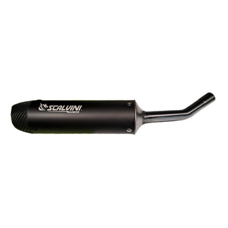 SCALVINI x BETA 86 RR 50cc 21-24 black silencer with carbon look end cap