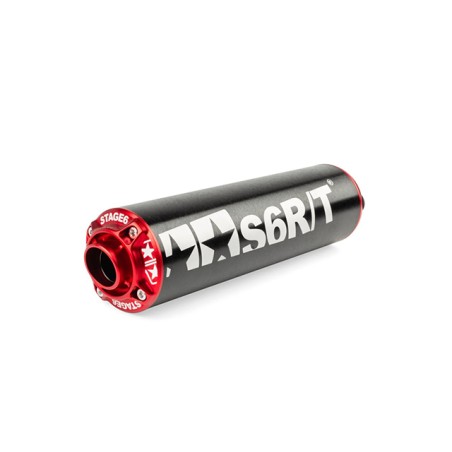 Silenziatore STAGE6 RT 100cc nero/rosso