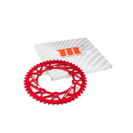 Corona MOTOFORCE 48 denti passo 420 x HM e Rieju in alluminio rossa