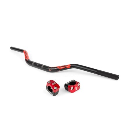 Manubrio STAGE6 Fatbar Ø 28,6mm rosso + rialzi