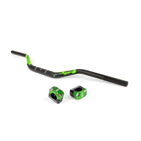 Manubrio STAGE6 Fatbar Ø 28,6mm verde + rialzi