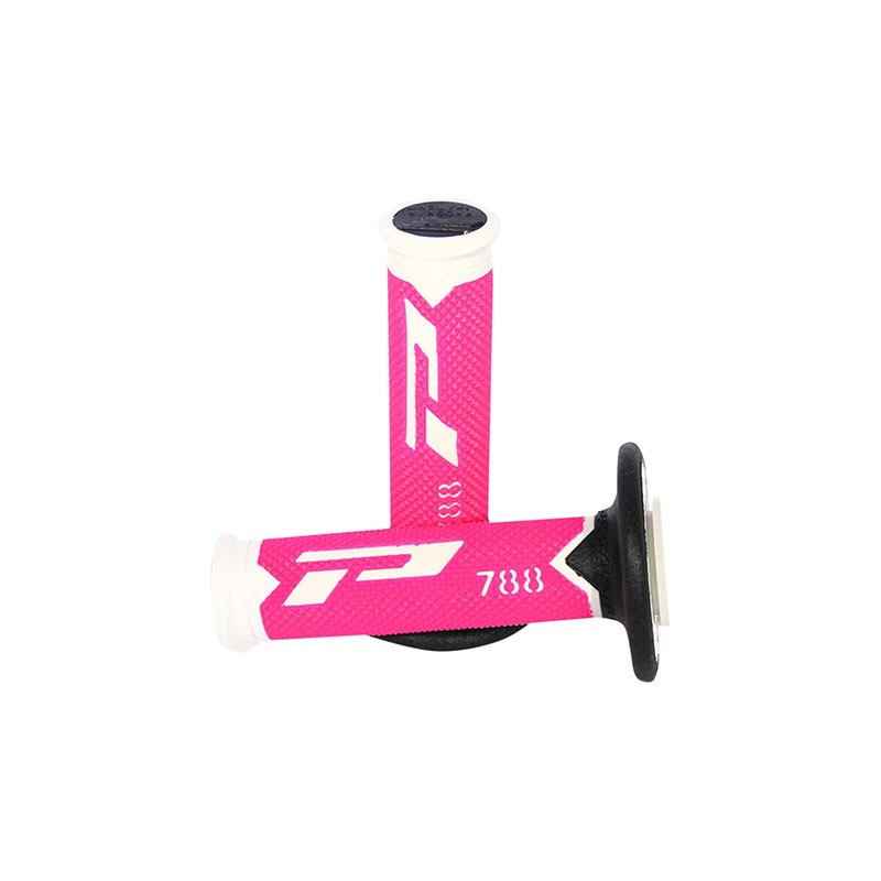 Coppia manopole PROGRIP bianche-fucsia-nere