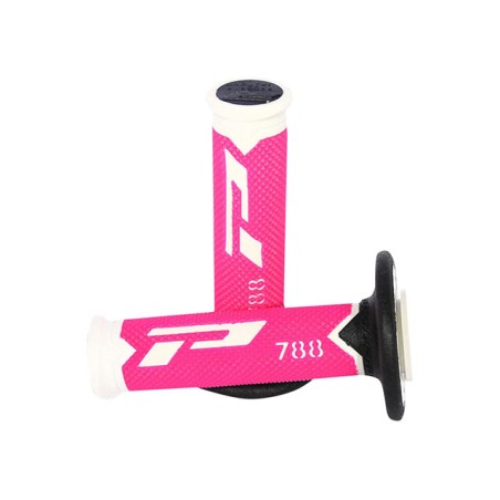 Coppia manopole PROGRIP bianche-fucsia-nere